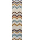 Elin Chevron High-Low Multi/Cream 2 ft. x 8 ft. Runner Rug