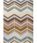SANTA THERESA Area Rug Elin Chevron High-Low Multi/Cream 4 ft. x 6 ft. Area Rug