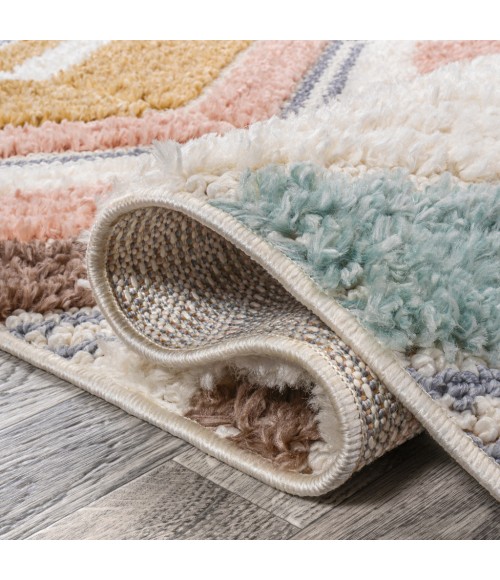 Elin Chevron High-Low Multi/Cream 2 ft. x 8 ft. Runner Rug