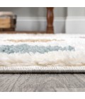 SANTA THERESA Area Rug Astrid Retro Trellis High-Low Multi/Cream 2 ft. x 8 ft. Runner Rug