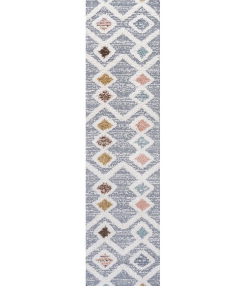 Monique Trellis High-Low Multi/Gray 2 ft. x 8 ft. Runner Rug