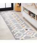 Monique Trellis High-Low Multi/Gray 2 ft. x 8 ft. Runner Rug