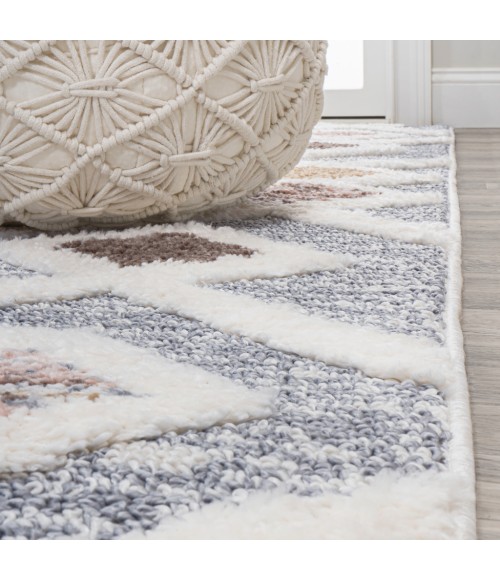 Monique Trellis High-Low Multi/Gray 2 ft. x 8 ft. Runner Rug