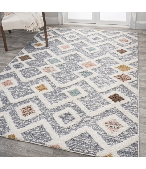 Monique Trellis High-Low Multi/Gray 4 ft. x 6 ft. Area Rug