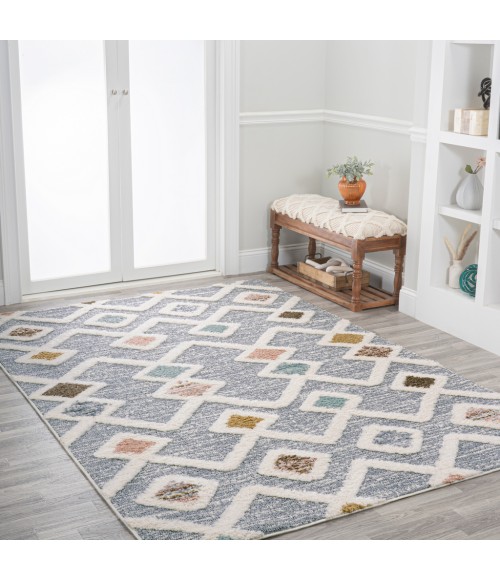 Monique Trellis High-Low Multi/Gray 4 ft. x 6 ft. Area Rug