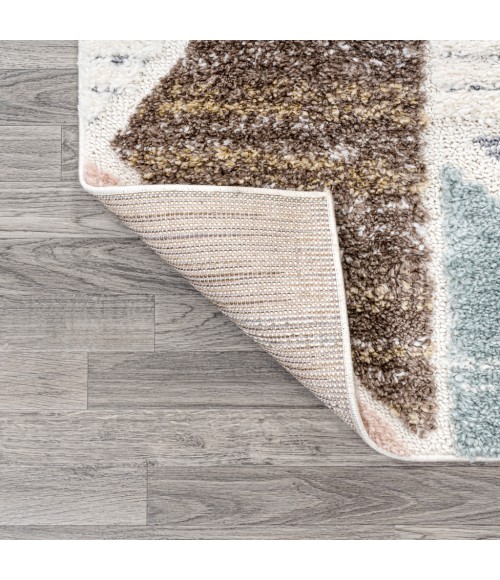 Aileen Geometric Scandi Colorblock Carved Multi 3 ft. x 5 ft. Area Rug