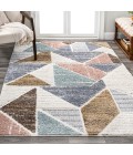 Aileen Geometric Scandi Colorblock Carved Multi 3 ft. x 5 ft. Area Rug