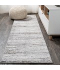 SILK ORCHID Area Rug Loom Modern Strie' Gray/Black 2 ft. x 8 ft. Runner Rug