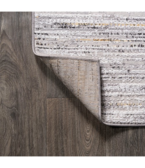 SILK ORCHID Area Rug Loom Modern Strie' Gray/Black 3 ft. x 5 ft. Area Rug