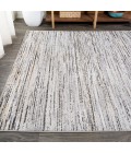 SILK ORCHID Area Rug Loom Modern Strie' Gray/Black 3 ft. x 5 ft. Area Rug