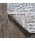 SILK ORCHID Area Rug Loom Modern Strie' Gray/Turquoise 3 ft. x 5 ft. Area Rug