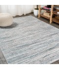 SILK ORCHID Area Rug Loom Modern Strie' Gray/Turquoise 3 ft. x 5 ft. Area Rug