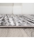Loom Modern Strie' Black/Gray 2 ft. x 8 ft. Runner Rug