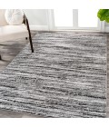Loom Modern Strie' Black/Gray 4 ft. x 6 ft. Area Rug