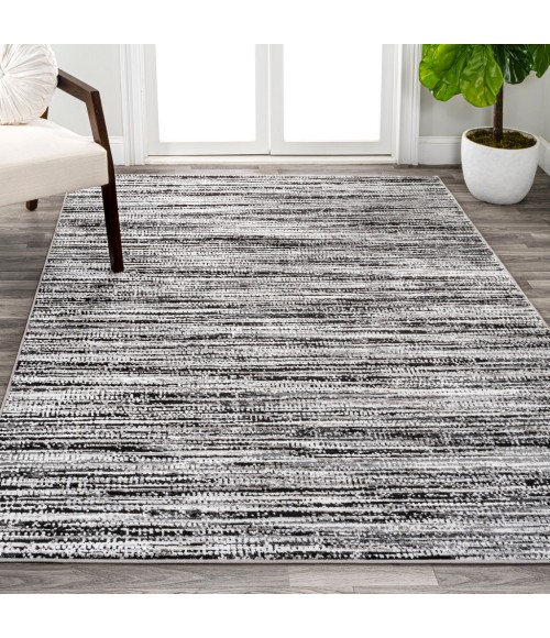 Loom Modern Strie' Black/Gray 4 ft. x 6 ft. Area Rug