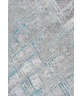 Slant Modern Abstract Gray/Turquoise 3 ft. x 5 ft. Area Rug