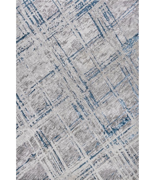 Slant Modern Abstract Gray/Blue 8 ft. x 10 ft. Area Rug