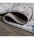 Slant Modern Abstract Gray/Blue 2 ft. x 8 ft. Runner Rug