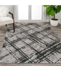 Slant Modern Abstract Black/Gray 3 ft. x 5 ft. Area Rug