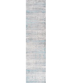 Jonathany Silk Orchid SOR202A Gray/Turquoise Area Rug 2 ft. X 10 ft. Runner