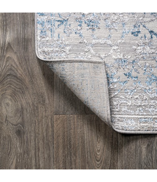 SILK ORCHID Area Rug Tidal Modern Strie' Gray/Blue 4 ft. x 6 ft. Area Rug