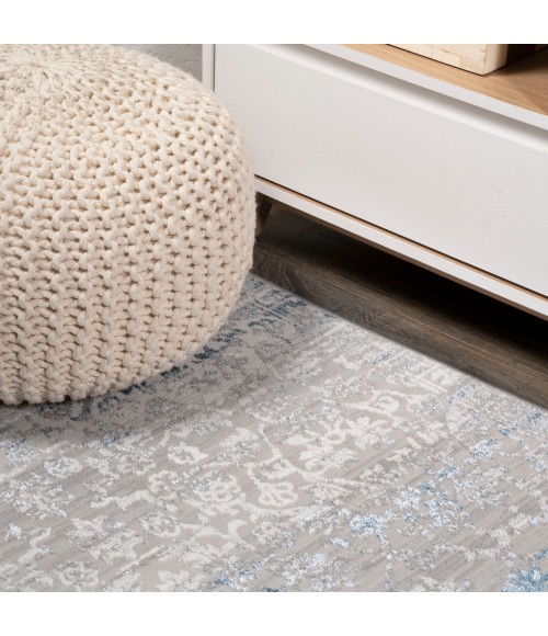 SILK ORCHID Area Rug Tidal Modern Strie' Gray/Blue 4 ft. x 6 ft. Area Rug