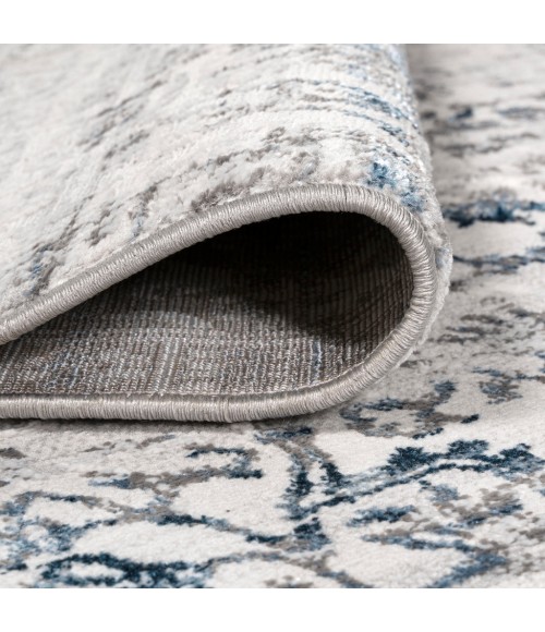 SILK ORCHID Area Rug Tidal Modern Strie' Gray/Blue 4 ft. x 6 ft. Area Rug
