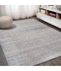 SILK ORCHID Area Rug Tidal Modern Strie' Gray/Blue 4 ft. x 6 ft. Area Rug