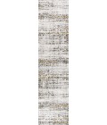 SILK ORCHID Area Rug Tidal Modern Strie' Ivory/Black 2 ft. x 8 ft. Runner Rug