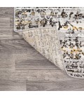 SILK ORCHID Area Rug Tidal Modern Strie' Ivory/Black 3 ft. x 5 ft. Area Rug