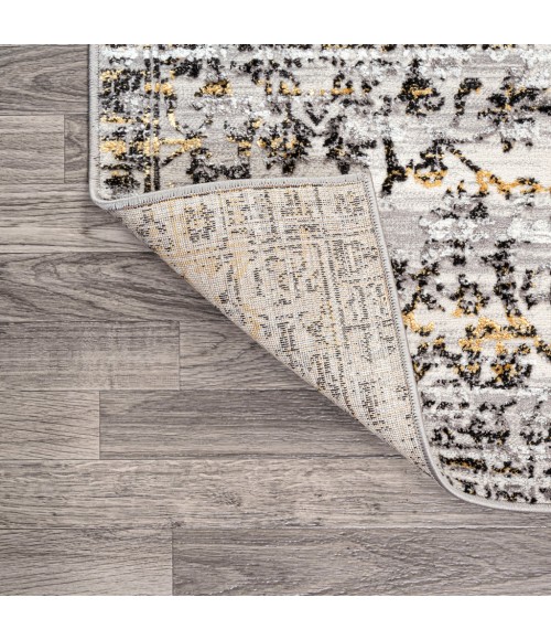 SILK ORCHID Area Rug Tidal Modern Strie' Ivory/Black 3 ft. x 5 ft. Area Rug