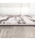 SILK ORCHID Area Rug Tidal Modern Strie' Ivory/Black 2 ft. x 8 ft. Runner Rug