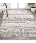 SILK ORCHID Area Rug Tidal Modern Strie' Ivory/Black 3 ft. x 5 ft. Area Rug