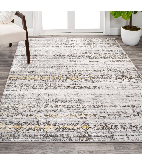 SILK ORCHID Area Rug Tidal Modern Strie' Ivory/Black 3 ft. x 5 ft. Area Rug