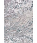 SILK ORCHID Area Rug Swirl Marbled Abstract Gray/Turquoise 4 ft. x 6 ft. Area Rug