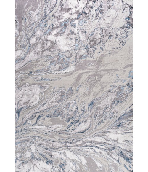 SILK ORCHID Area Rug Swirl Marbled Abstract Gray/Blue 4 ft. x 6 ft. Area Rug