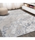 SILK ORCHID Area Rug Swirl Marbled Abstract Gray/Blue 4 ft. x 6 ft. Area Rug