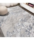 SILK ORCHID Area Rug Swirl Marbled Abstract Gray/Blue 4 ft. x 6 ft. Area Rug