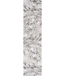 Jonathany Silk Orchid SOR203C Gray/Black Area Rug 2 ft. X 10 ft. Runner