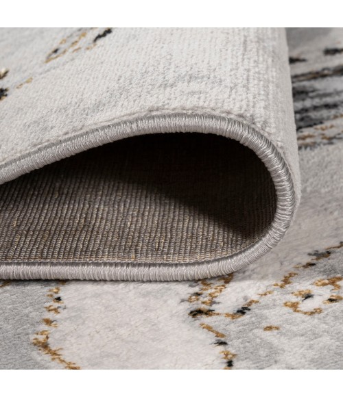 SILK ORCHID Area Rug Swirl Marbled Abstract Gray/Black 5 ft. x 8 ft. Area Rug