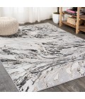 SILK ORCHID Area Rug Swirl Marbled Abstract Gray/Black 5 ft. x 8 ft. Area Rug