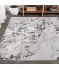 SILK ORCHID Area Rug Swirl Marbled Abstract Gray/Black 5 ft. x 8 ft. Area Rug