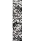 SILK ORCHID Area Rug Swirl Marbled Abstract Black/Ivory 2 ft. x 8 ft. Runner Rug