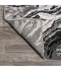 SILK ORCHID Area Rug Swirl Marbled Abstract Black/Ivory 3 ft. x 5 ft. Area Rug