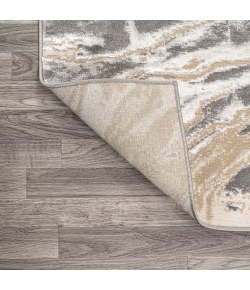 Swirl Marbled Abstract Beige/Ivory 5 ft. x 8 ft. Area Rug
