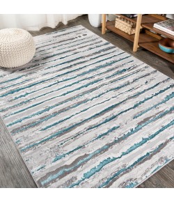 Jonathany Silk Orchid SOR204A Gray/Turquoise Area Rug 7 ft. 8 in. X 10 ft. Rectangle