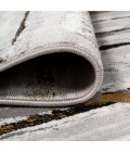 SILK ORCHID Area Rug Batten Modern Stripe Gray/Black 5 ft. x 8 ft. Area Rug