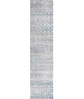 SILK ORCHID Area Rug Ancient Faded Trellis Gray/Turquoise 2 ft. x 10 ft. Runner Rug