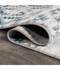 SILK ORCHID Area Rug Ancient Faded Trellis Gray/Turquoise 2 ft. x 10 ft. Runner Rug