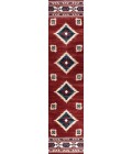 SOUTH WESTERN Area Rug Serape Medallion Southwestern Red/Navy/Cream 2 ft. x 8 ft. Runner Rug
